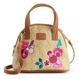 Disney Minnie Mouse Woven Floral Mini Crossbody Purse